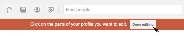 Done Editing Google Plus Profile