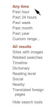 Google Search Options Google Search Options