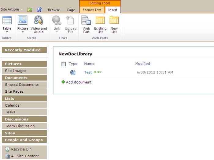 SharePoint 2010 Document Library SharePoint 2010 Document Library