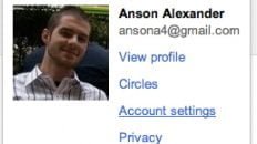 google plus account settings