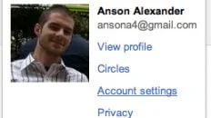 google plus account settings