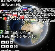 interactive 3d visitor tracking globe