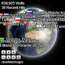 interactive 3d visitor tracking globe