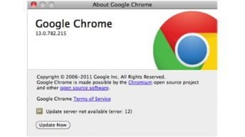 google chrome update server not available
