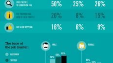 social media job search infographic