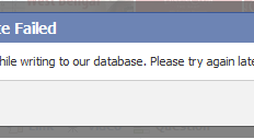 database write failed
