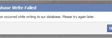 database write failed