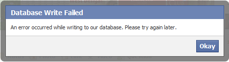 database write failed