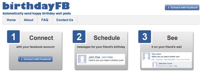 automatic facebook birthday wishes