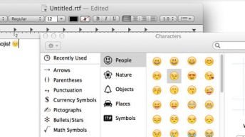 special characters type instert mac os x