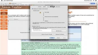java application blocked by secu