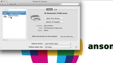 set change default printer mac o