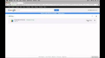 billing settings in google apps