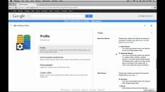 company profile settings in goog