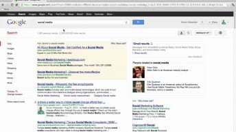 gmail in google search results t