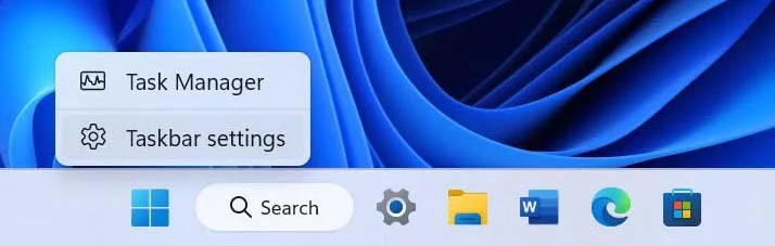 Access Taskbar Settings Windows 11