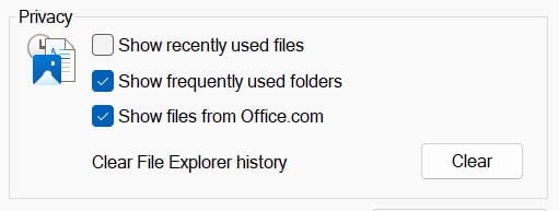 Remove Recent Files from Quick Access