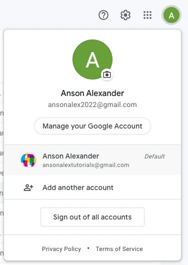 Switching Google Accounts