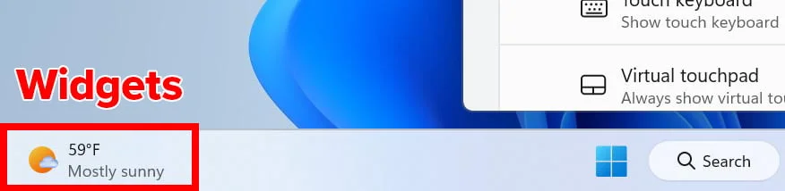 Windows 11 Widgets Location