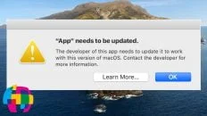 App “Needs To Be Updated” Error Info – macOS 10.15 Catalina