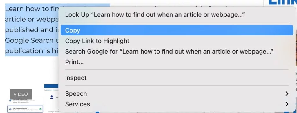 Copy and Paste on Mac