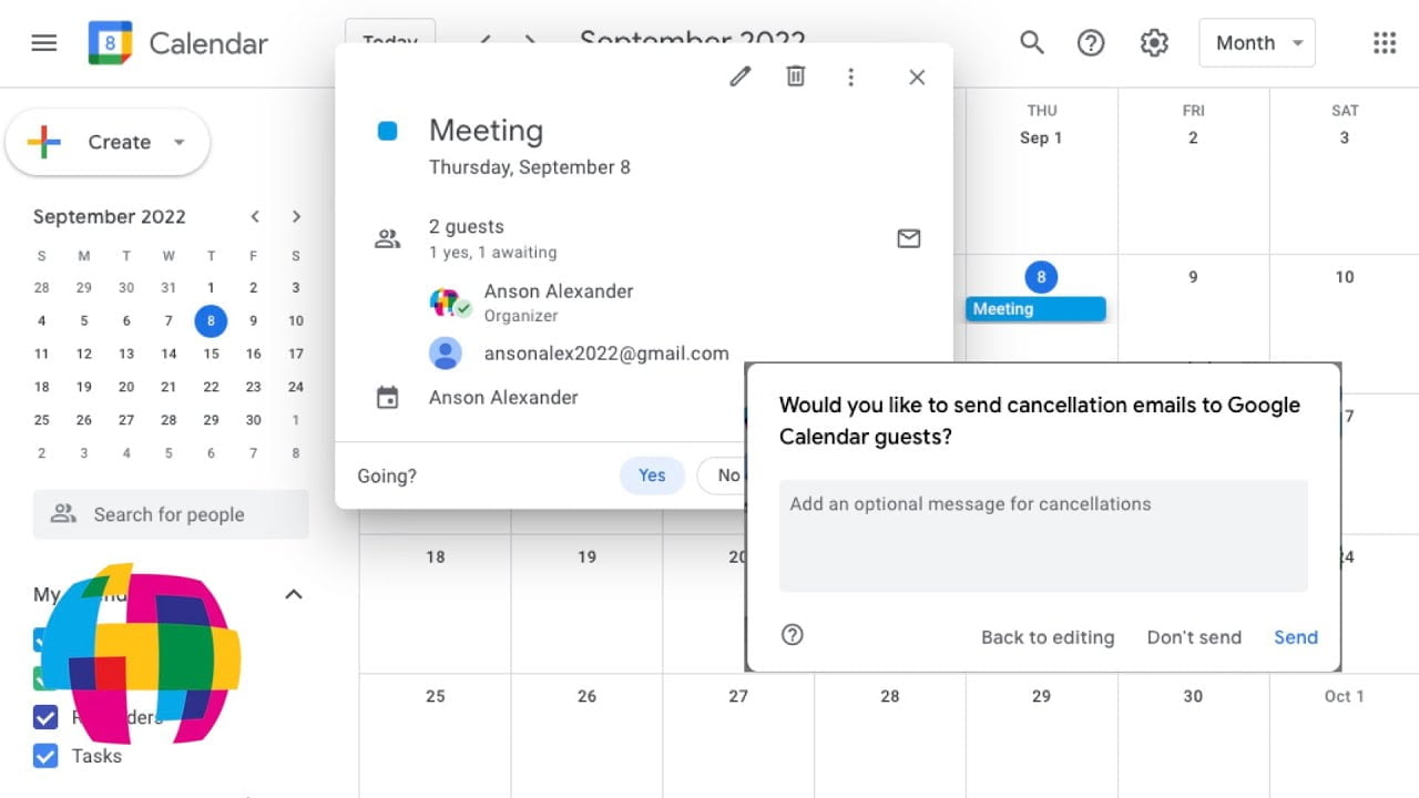 How to Cancel an Event in Google Calendar