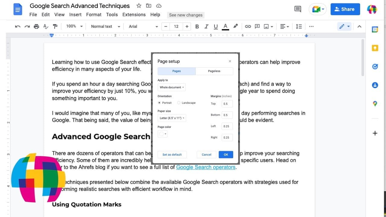 How to Change Margins in Google Docs