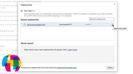 google chrome clear cache passwords