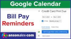 Recurring Bill Pay Reminders Google Calendar