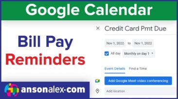 Recurring Bill Pay Reminders Google Calendar
